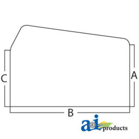 A & I PRODUCTS Glass, Rear, Upper - Sliding 37.5" x23.25" x2.25" A-D6NN9442006F